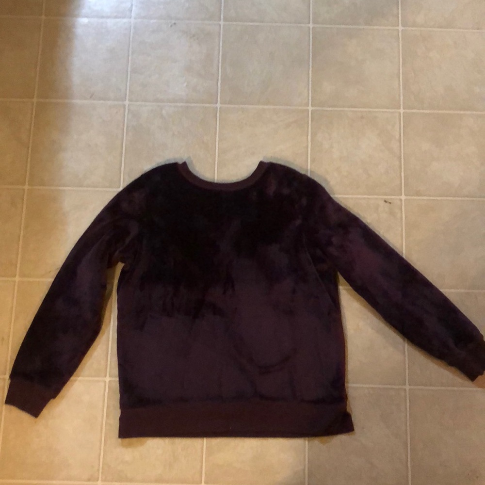 Large Wine Coloured Velvet Sweater